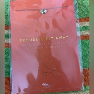 Bird Necklace with Gold Charm